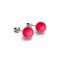 Vermillon foncé | Argent sterling .925 | Boucles d'Oreilles Sirène Verre